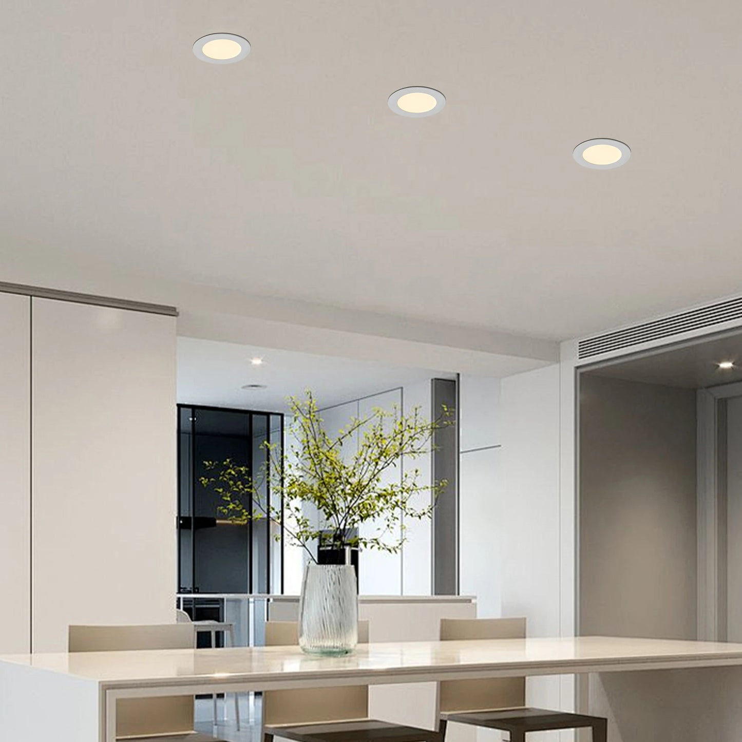 ARLGSITE 12 Pack LED Recessed Dimmable Lights With Junction Box