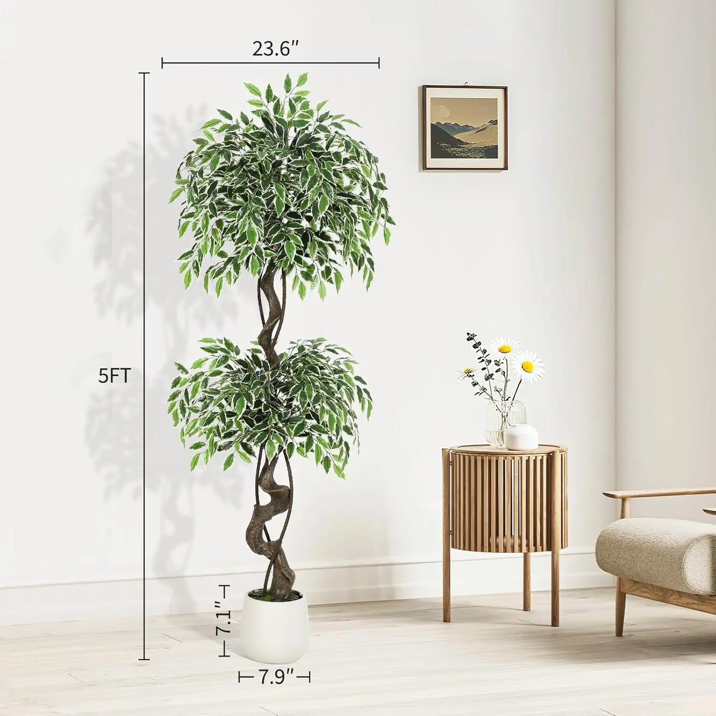 HiMISS Artificial Ficus Tree For Office Home Decor