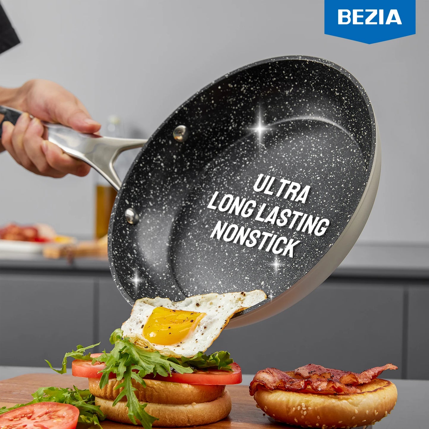 Bezia Induction Nonstick Cookware Set For All Stoves