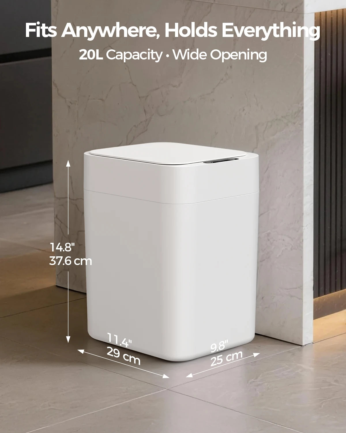 Touchless Motion Sensor Trash Can With Odor Sealing Lid