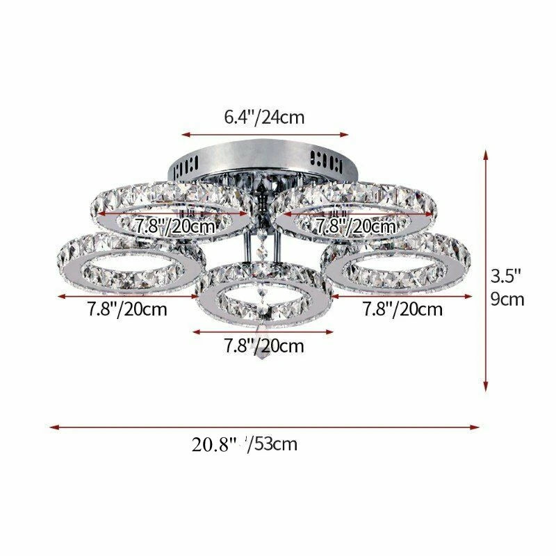 Vinilky Modern Crystal Ceiling Chandelier For Home Decor