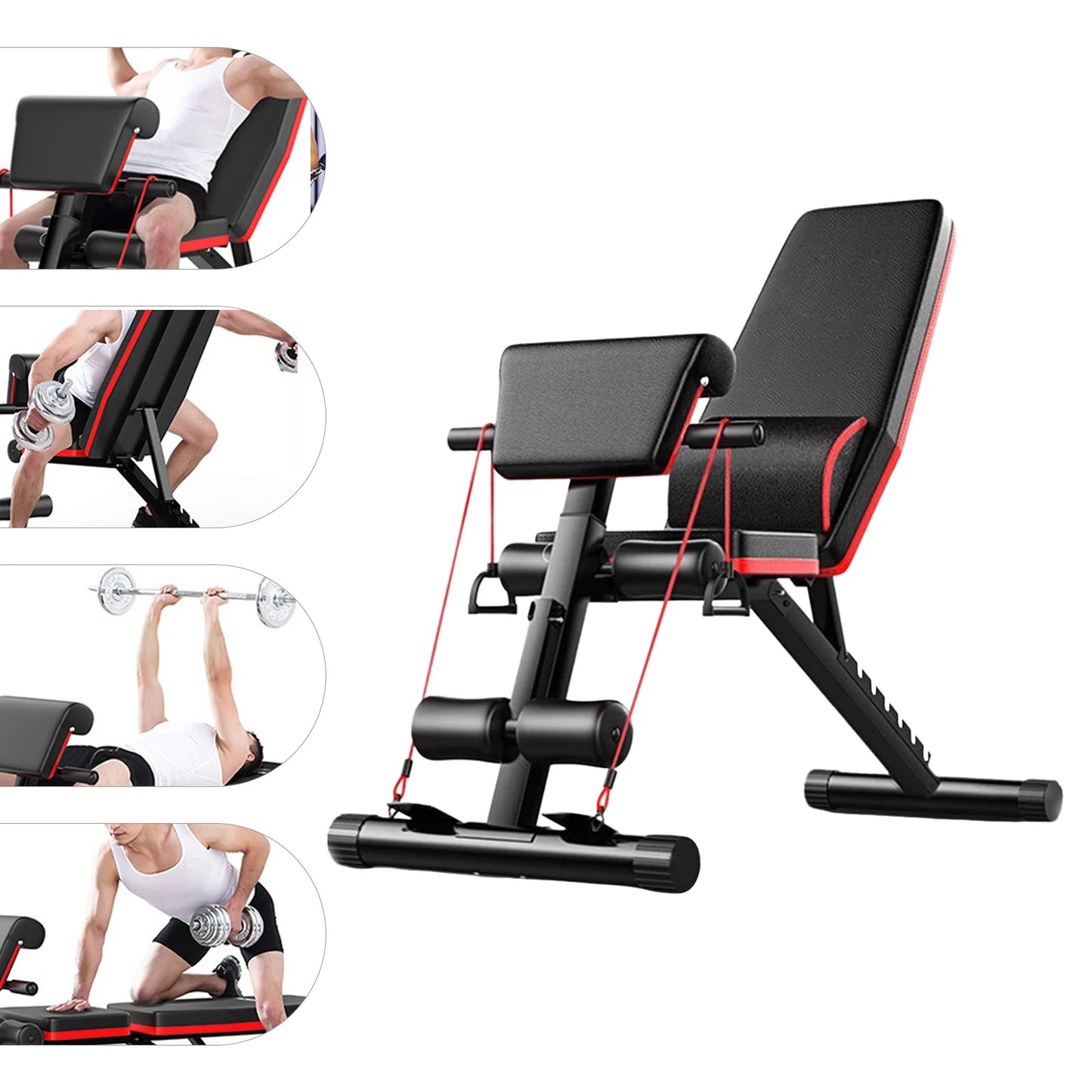 Adjustable Multifunctional Fitness Bench for Strength Training