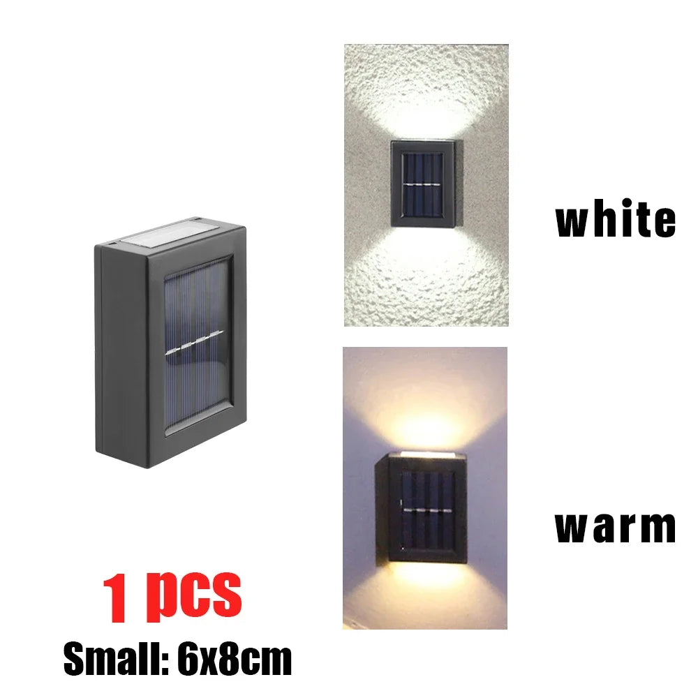 AlliLit Solar LED Wall Lights Outdoor Waterproof Garden Lighting