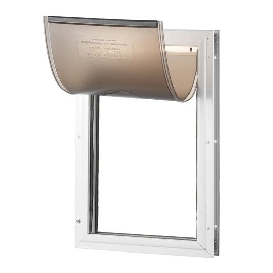 SucceBuy Pet Door Aluminum Frame Lock And Flap