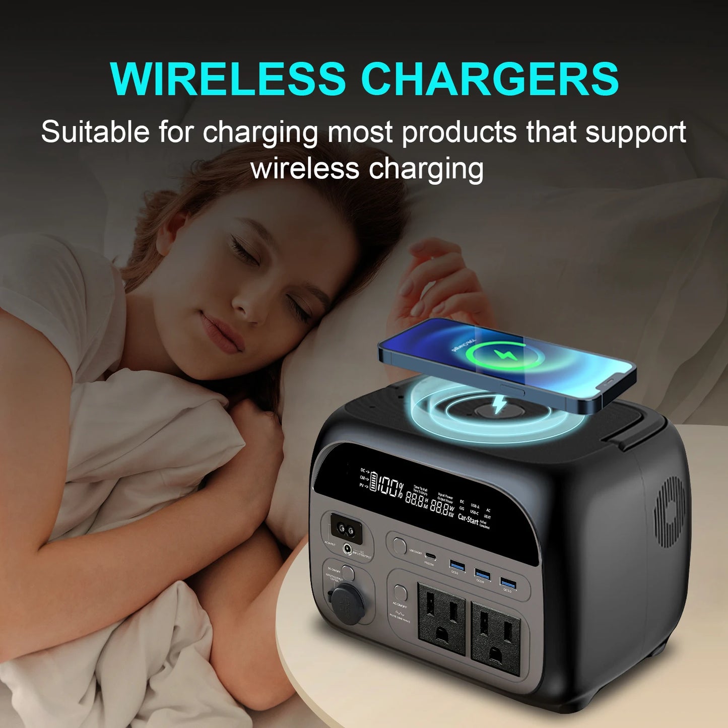 CTOLITY 500W Portable Power Station AP400 LiFePO4 Battery