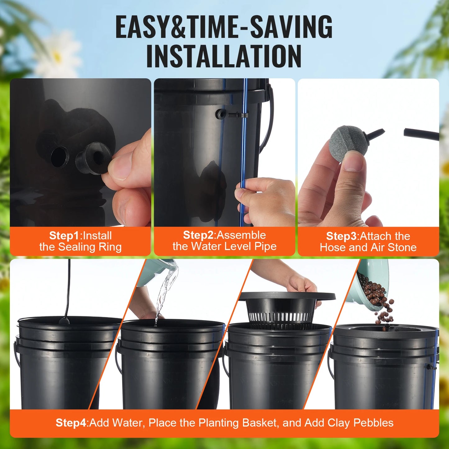 DWC Hydroponics Grow System With Top Drip Kit Air Pump