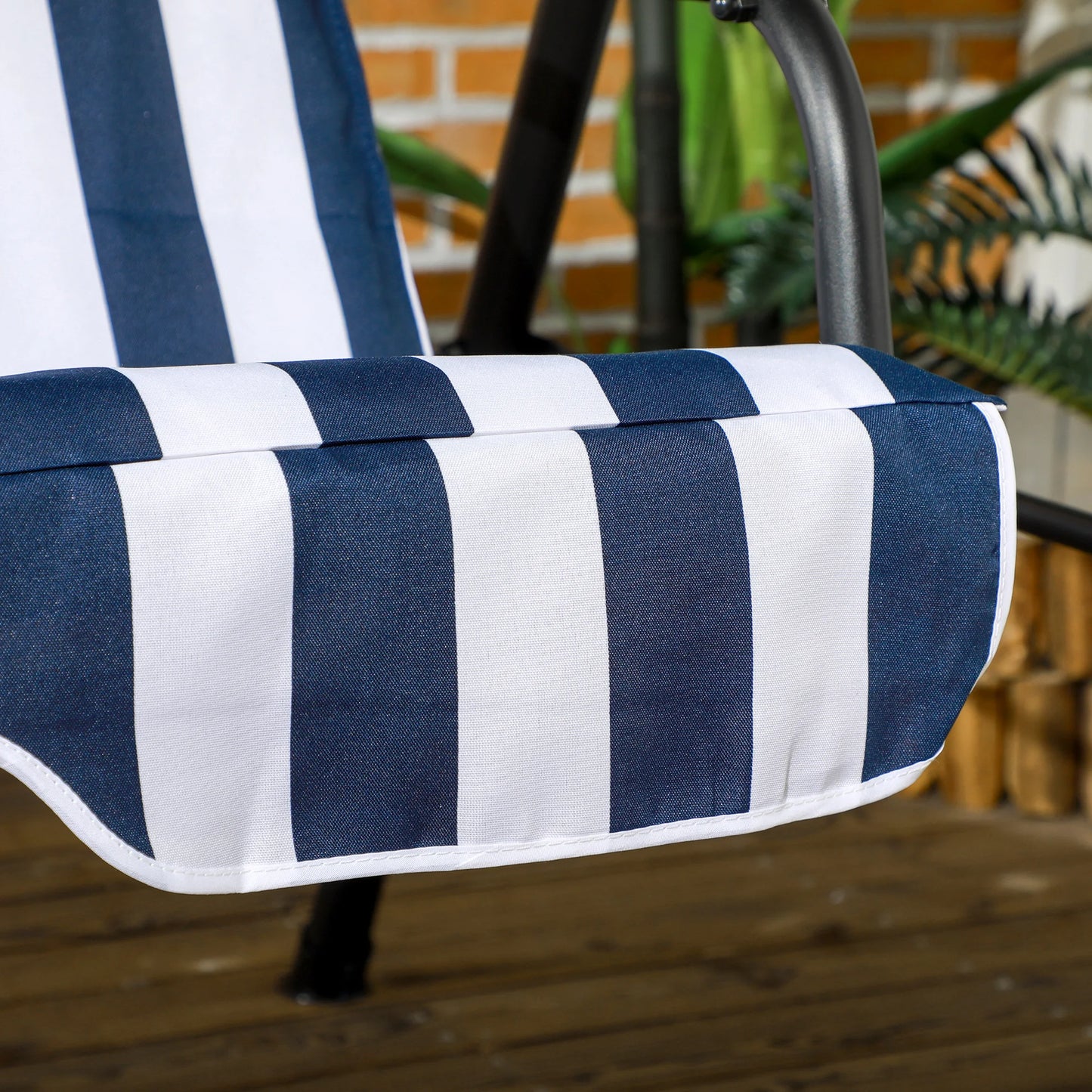 Outsunny Three Seat Porch Swing Hammock Bench With Canopy