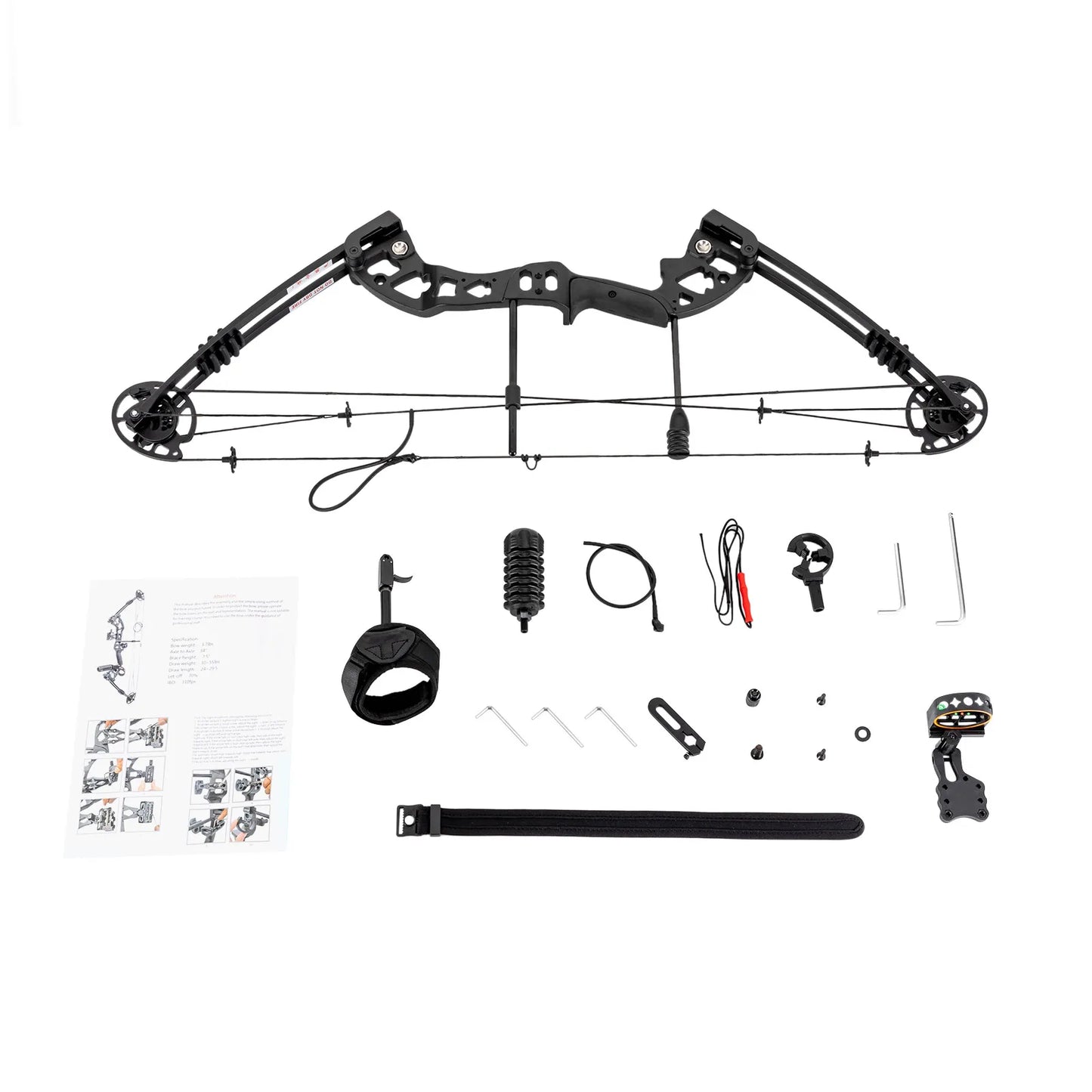 Compound Bow Arrow Set Right Hand Adjustable 30 55 Lbs