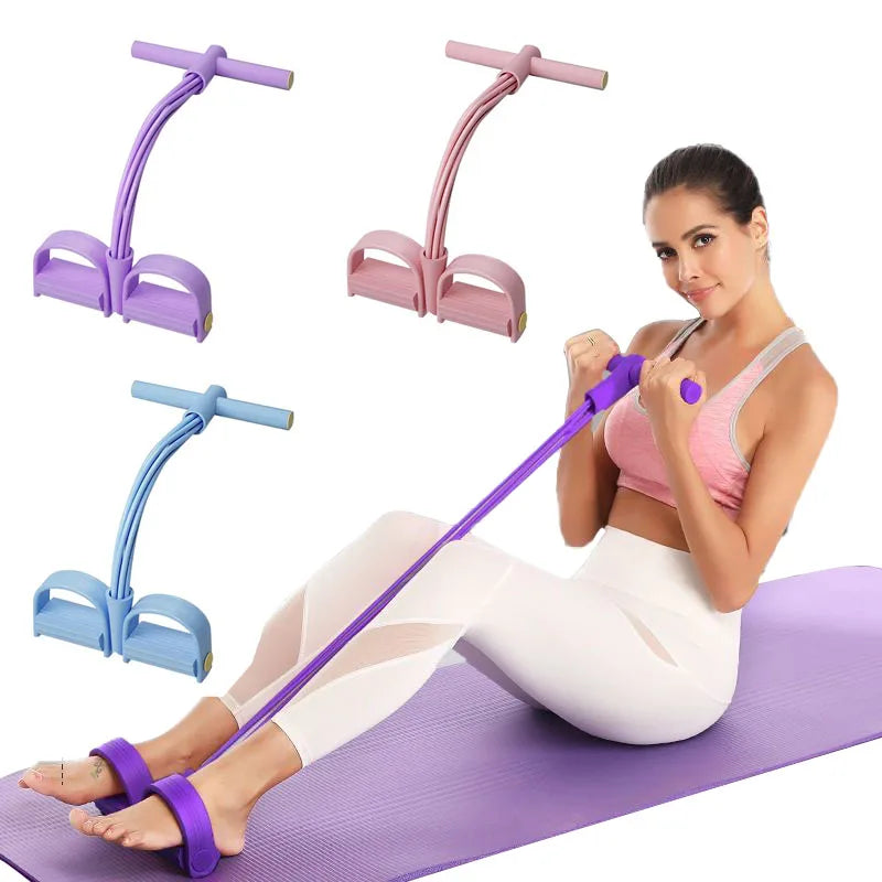 Six-Tube Resistance Band Set With Pedal Puller For Full Body