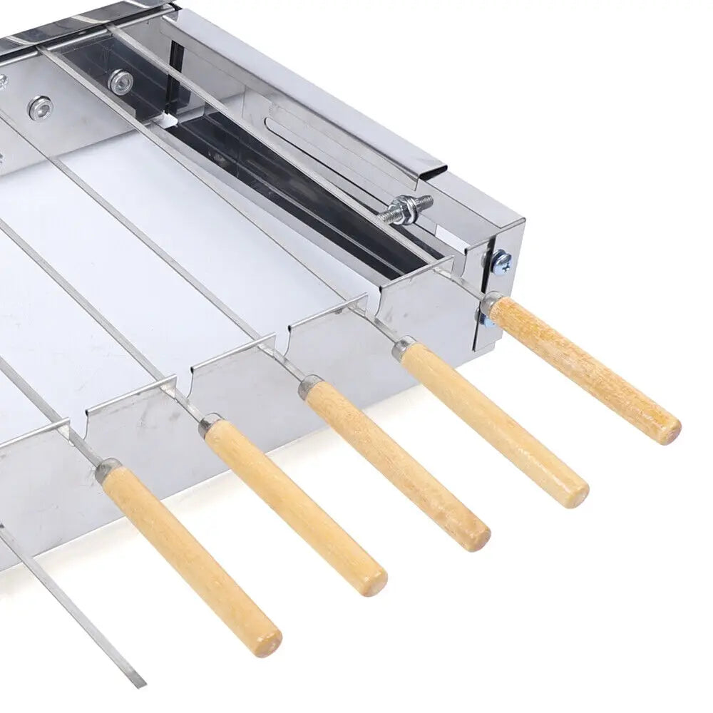 Bymaocar Kebab Rotating Rotisserie Grill Set With 10 Skewers
