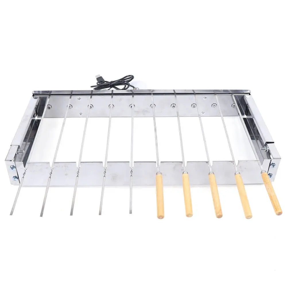 Bymaocar Kebab Rotating Rotisserie Grill Set With 10 Skewers
