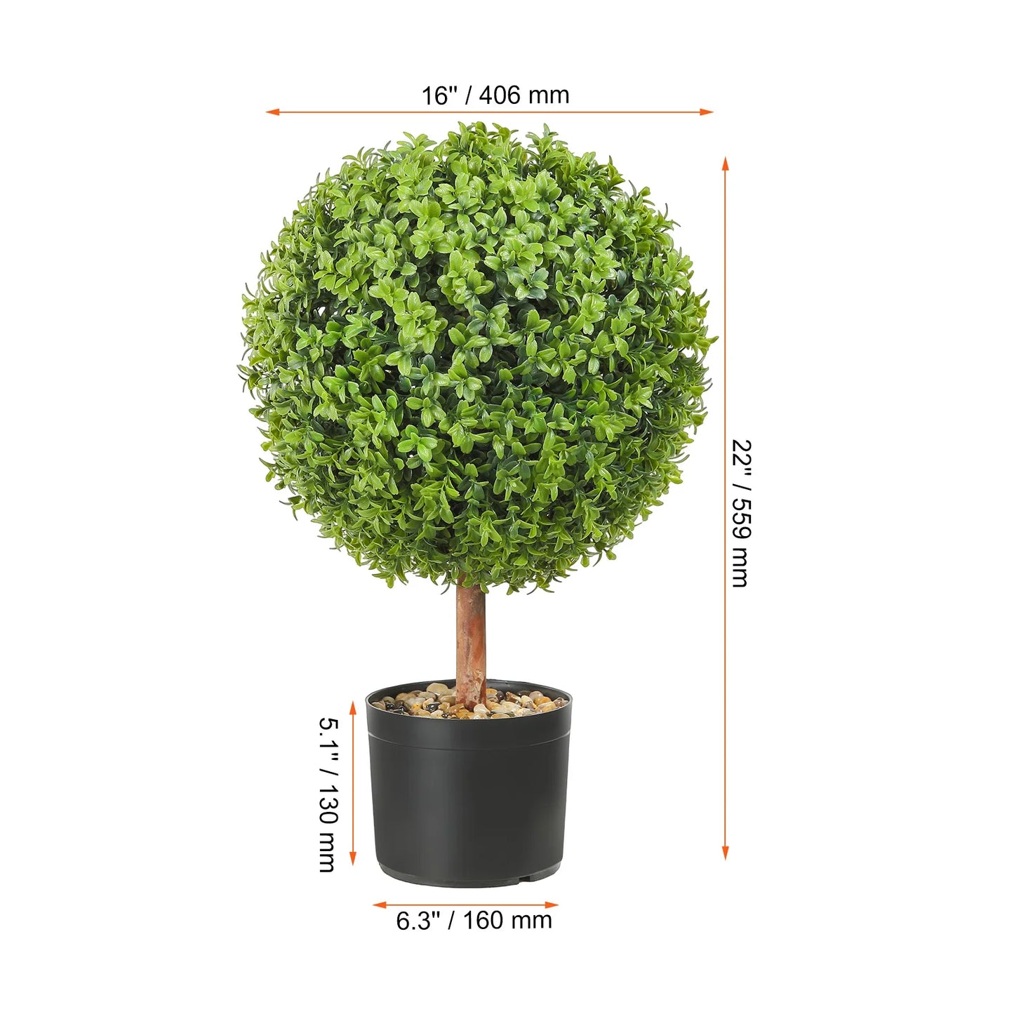SucceBuy Realistic Boxwood Spiral Topiary Artificial Plant