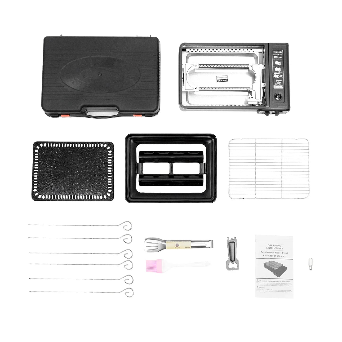 None Portable Gas Camping Stove With Ignition For Outdoors