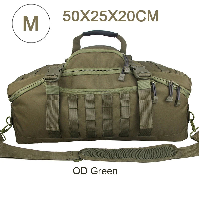 LQARMYCN 3 Way Duffle Bag Backpack Crossbody