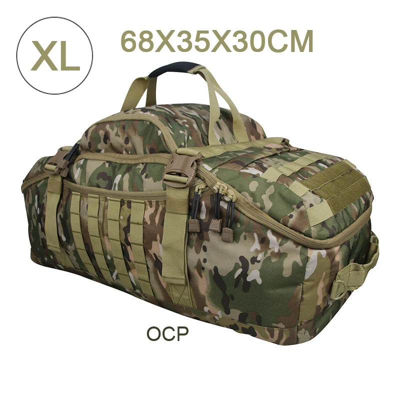 LQARMYCN 3 Way Duffle Bag Backpack Crossbody